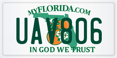 FL license plate UAV806