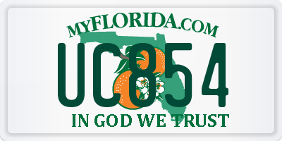 FL license plate UC854
