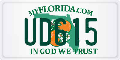 FL license plate UD615