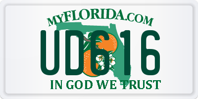 FL license plate UD616