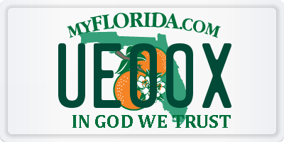 FL license plate UEOOX