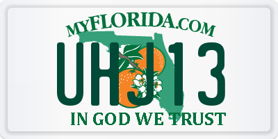 FL license plate UHJ13