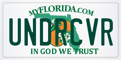 FL license plate UNDRCVR