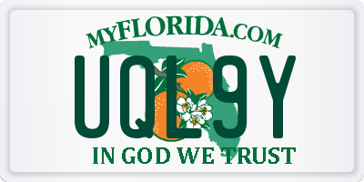 FL license plate UQL9Y