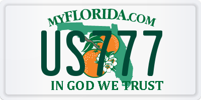 FL license plate US777