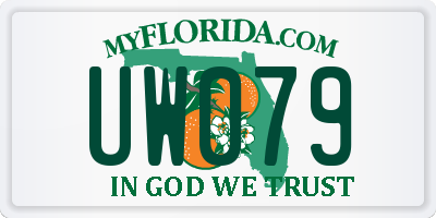 FL license plate UW079