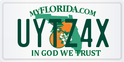 FL license plate UYTZ4X