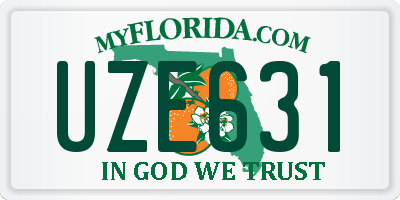 FL license plate UZE631