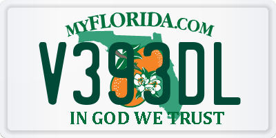 FL license plate V393DL