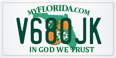 FL license plate V68OJK