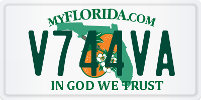 FL license plate V744VA