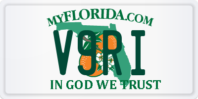 FL license plate V9RI