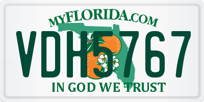 FL license plate VDH5767