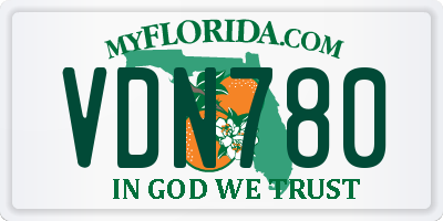 FL license plate VDN780