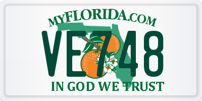 FL license plate VE748