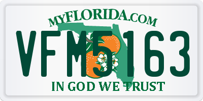 FL license plate VFM5163