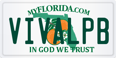 FL license plate VIVALPB