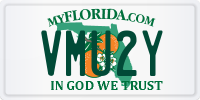 FL license plate VMU2Y
