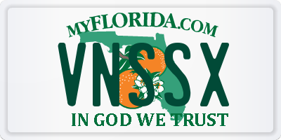 FL license plate VNSSX