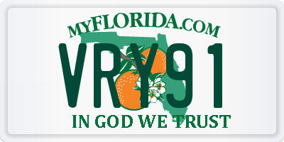 FL license plate VRY91