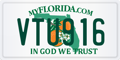 FL license plate VTU916