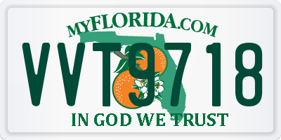 FL license plate VVT9718
