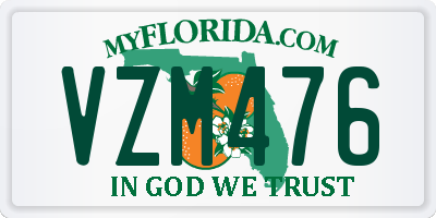 FL license plate VZM476