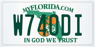 FL license plate W740DI