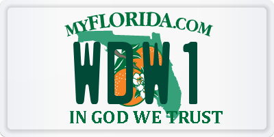 FL license plate WDW1
