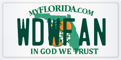 FL license plate WDWFAN