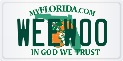 FL license plate WEEWOO