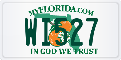 FL license plate WI527