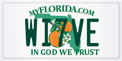 FL license plate WI7VE