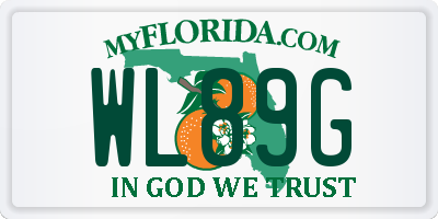 FL license plate WL89G
