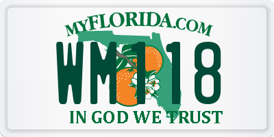 FL license plate WM118