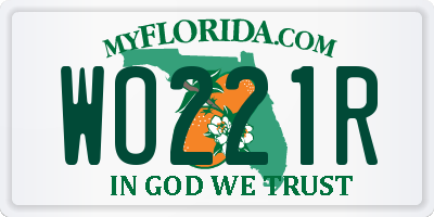 FL license plate WO221R