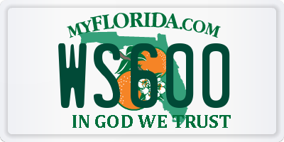 FL license plate WS600