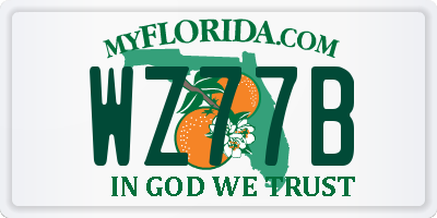 FL license plate WZ77B