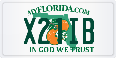 FL license plate X21IB