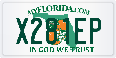 FL license plate X281EP