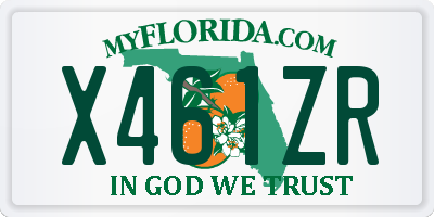 FL license plate X461ZR