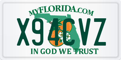 FL license plate X94CVZ