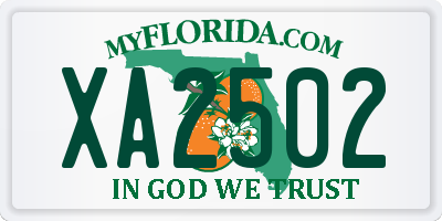 FL license plate XA2502