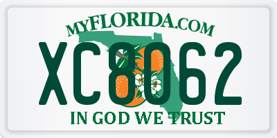 FL license plate XC8062