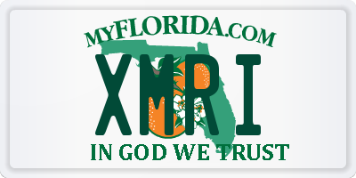 FL license plate XMRI