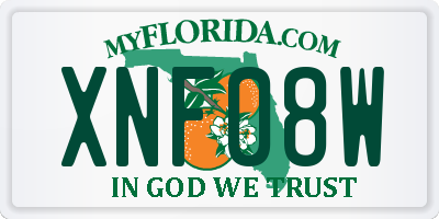 FL license plate XNF08W