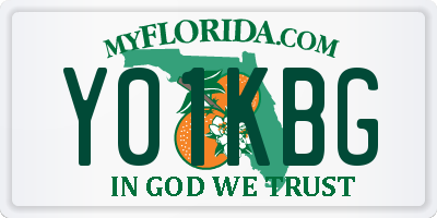 FL license plate Y01KBG
