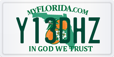 FL license plate Y13DHZ