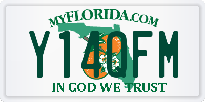 FL license plate Y14QFM