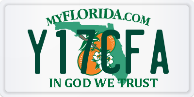 FL license plate Y17CFA